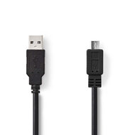 Nedis USB 2.0-Kabel | A Male - Micro-B Male | 2,0 m | Zwart