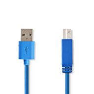 Nedis USB 3.0-Kabel | A Male - B Male | 3,0 m | Blauw