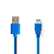 Nedis USB 3.0-Kabel | A Male - A Female | 3,0 m | Blauw