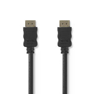 Nedis High Speed ​​HDMI ™ Kabel mit Ethernet / HDMI™ Stecker / HDMI™ Stecker / 4K@30Hz / 10.2 Gbps / 3.00 m / rund / PVC / Schwarz / Box