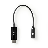 Nedis CCBW65950BK015 USB-adapter USB-C - 3.5mm female 0.15 m zwart