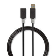 Nedis Kabel USB 3.0 | A male - A female | 2,0 m | Antraciet