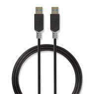 Nedis Kabel USB 3.0 | A male - A male | 2,0 m | Antraciet