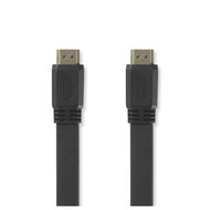High Speed ℃℃HDMI ™ Kabel mit Ethernet / HDMI™ Stecker / HDMI™ Stecker / 4K@30Hz / 10.2 Gbps / 5.00 m / flach / PVC / Schwarz / Plastikbeutel - Nedis
