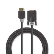 Nedis HDMI - DVI-kabel | HDMI-connector - DVI-D 24+1-pins male | 2,0 m | Antraciet