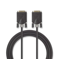 Nedis DVI-Kabel | DVI-D 24+1-pins male - DVI-D 24+1-pins male | 2,0 m | Antraciet