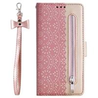 Lace Pattern iPhone 11 Pro Wallet Case - Rose Gold