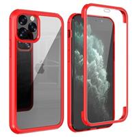 Shine&Protect 360 iPhone 11 Pro Hybrid Case - Rood / Doorzichtig