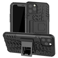 Anti-Slip iPhone 11 Pro Hybrid Case met Standaard - Zwart