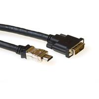 act AK3744 Verloopkabel HDMI-A Male/DVI-D Male - 10 meter