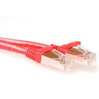 act FB6500 SFTP CAT6A Patchkabel Snagless Rood - 50 cm