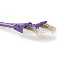 act FB2300 LSZH SFTP CAT6A Patchkabel Snagless Paars - 50 cm