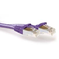act FB8700 LSZH SFTP CAT6A Patchkabel Snagless Paars - 50 cm