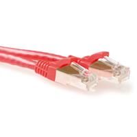 act FB7501 CAT6A S/FTP LSZH Patchkabel Snagless Rood - 1 meter