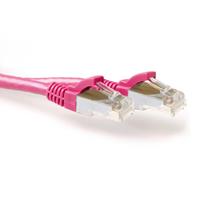 act FB8851 LSZH SFTP CAT6A Patchkabel Snagless Roze - 1,5 meter