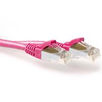 act FB2415 LSZH SFTP CAT6A Patchkabel Snagless Roze - 15 meter