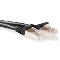 ACT FB7901 CAT6A S/FTP LSZH Patchkabel Snagless - Zwart - 1 meter