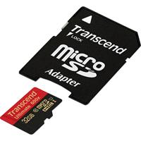 transcend Ultimate (600x) microSDHC-kaart 32 GB Class 10, UHS-I Incl. SD-adapter