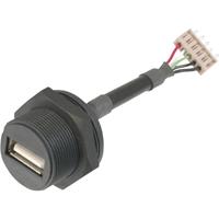 trucomponents TRU Components USB-Steckverbinder 2.0 - IP67 Buchse, Einbau TC-A-USB-APFS-203 USB A-Buchse auf 5pol.