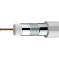 axing Koaxialkabel Außen-Durchmesser: 6.80mm 75Ω 100 dB Weiß Meterware