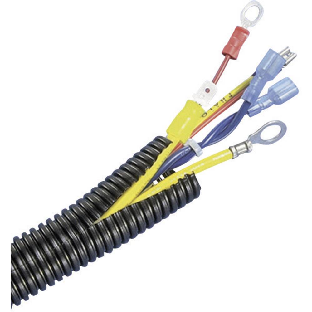panduit CLT50F-C20 Beschermslang (ribbelslang) Zwart 13 mm per meter