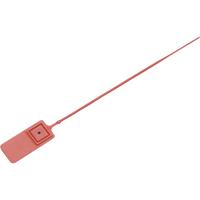 trucomponents TRU Components 1457897 Kabelbinder-Plombe 140mm 2mm Rot mit stufenloser Verstellung