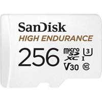 sandisk High Endurance Monitoring miniSDXC-kaart 256 GB Class 10, UHS-I, UHS-Class 3, v30 Video Speed Class Incl. SD-adapter