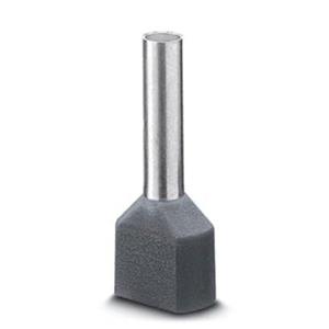 phoenixcontact Phoenix Contact 3200975 Dubbele adereindhulzen 0.75 mm² Deels geïsoleerd Grijs 100 stuk(s)