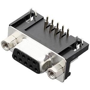 encitech DRB-09F-TBG-110 2103-2100-11 D-sub female connector 90 &deg; Aantal polen: 9 Soldeerpennen 1 stuk(s) Tray