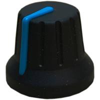 psp 49009-BL Draaiknop Met wijzer Zwart, Blauw (Ø x h) 18.8 mm x 15.24 mm 1 stuk(s)