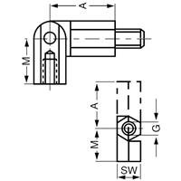 toolcraft Gelenkbolzen (L) 25mm M3 Messing