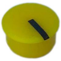 psp C100-11 Afdekkap Geel, Zwart Geschikt voor Ronde knop 10 mm 1 stuk(s)