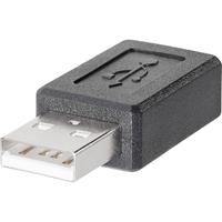 trucomponents TRU COMPONENTS 1582502 Adapter USB-A 2.0 stekker - Mini-USB B bus Zwart 1 stuk(s)