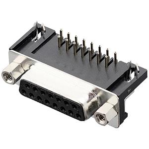 encitech DRB-15F-TBG-110 2103-2100-12 D-sub female connector 90 &deg; Aantal polen: 15 Soldeerpennen 1 stuk(s) Tray
