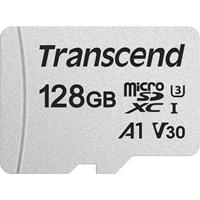 transcend Premium 300S microSDXC-kaart 128 GB Class 10, UHS-I, UHS-Class 3, v30 Video Speed Class, A1 Application Performance Class Incl. SD-adapter