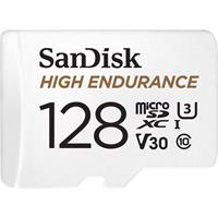 sandisk High Endurance Monitoring miniSDXC-kaart 128 GB Class 10, UHS-I, UHS-Class 3, v30 Video Speed Class Incl. SD-adapter