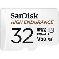 sandisk High Endurance Monitoring microSDHC-kaart 32 GB Class 10, UHS-I, UHS-Class 3, v30 Video Speed Class Incl. SD-adapter