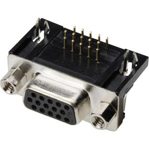 trucomponents TRU COMPONENTS TC-A-HDF 44 A-KG/T-203 1586457 D-sub female connector Aantal polen: 44 Solderen 1 stuk(s)