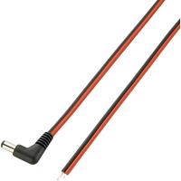 voltcraft Laagspannings-aansluitkabel Laagspanningsstekker - Open kabeleinde 5.5 mm 2.1 mm 2.00 m 1 stuk(s)