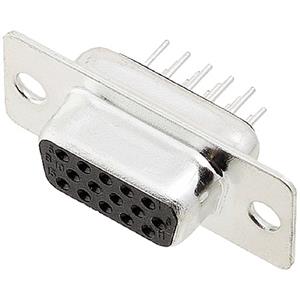 encitech HDD-15-FTBS 2103-0300-11 D-sub female connector 180 &deg; Aantal polen: 15 Soldeerpennen 1 stuk(s) Tray