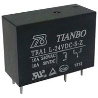 tianboelectronics Tianbo Electronics TRA1 L-24VDC-S-Z Printrelais 24 V/DC 12 A 1x wisselcontact 1 stuk(s)