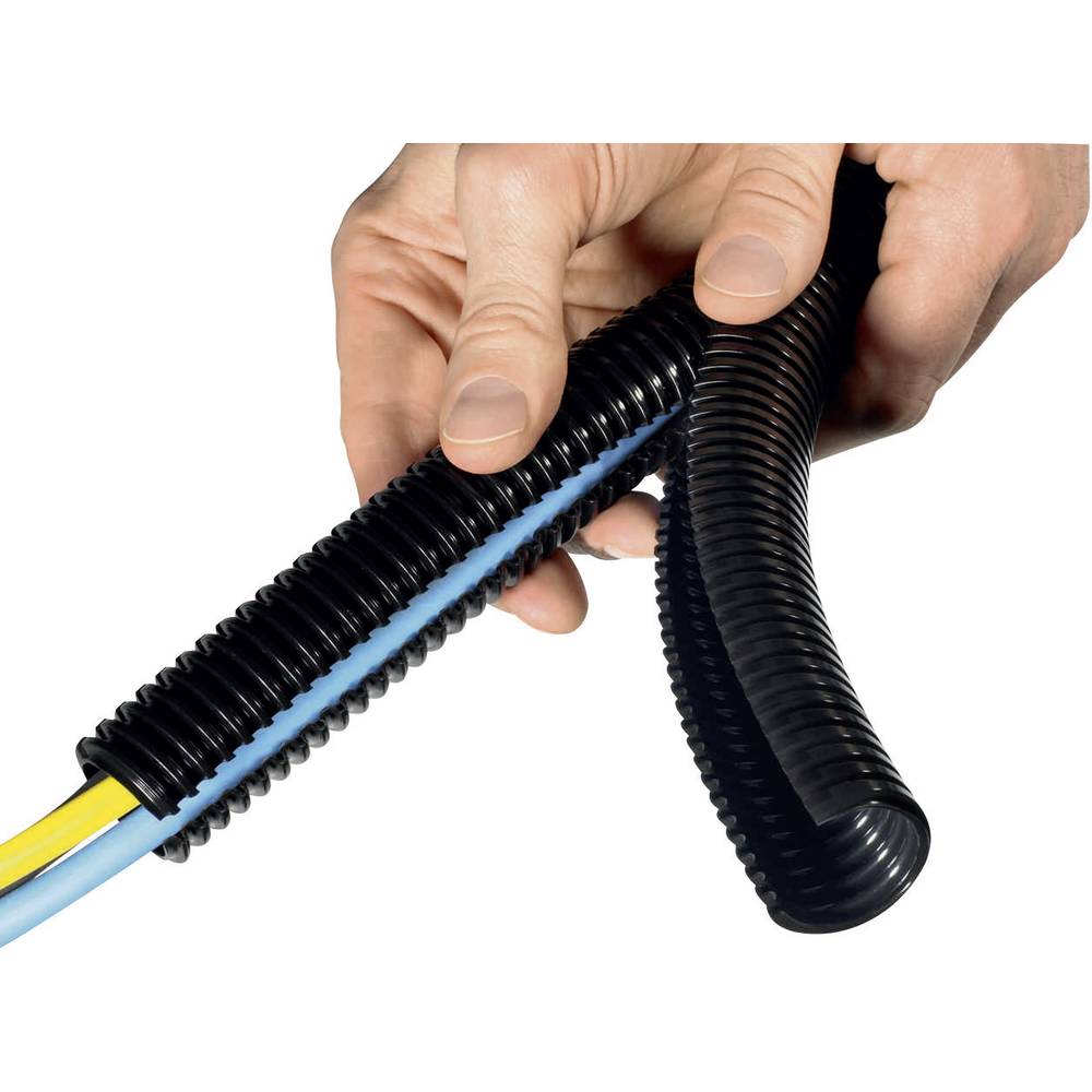 HellermannTyton 166-11806 HG-DC42 Beschermslang (ribbelslang) Zwart 34.80 mm per meter