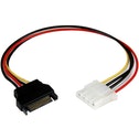 12in SATA to Molex LP4 Power Cable Adapter Female to Male