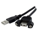 StarTech 2 ft Panel Mount USB Cable A to A - F/M