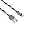 Micro-USB-kabel Elite, metaal, verguld, antraciet, 0,75 m - Hama