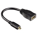 Hama HDMI? Cable Adapter, type D (micro) plug - type A socket, Ethernet, go.-pl.