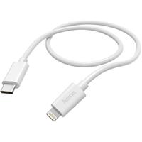 Hama iPad/iPhone/iPod Datakabel/Laadkabel [1x USB-C stekker - 1x Apple dock-stekker Lightning] 1.00 m Wit