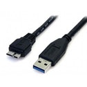 0.5m (1.5ft) Black SuperSpeed USB 3.0 Cable A to Micro B - M/M