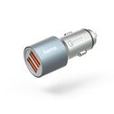 Hama Auto-oplader QualcommÂ Quick Chargeâ¢ 3.0, 2-voudige USB, metaal - H