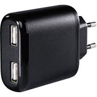 Hama 2-fach 173608 USB-oplader Thuis Uitgangsstroom (max.) 4800 mA 2 x USB